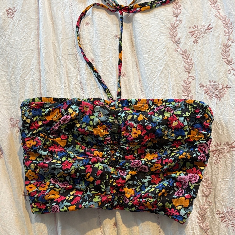 Wild Fable Multicolor Strapless Top